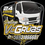 Logotipo de VC Grúas Santiago - Servicio 24 horas y número de contacto